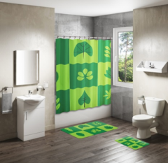 Shower Curtain&Bath Mat Sets-334