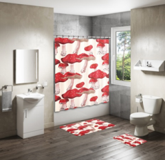 Shower Curtain&Bath Mat Sets-339