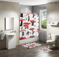 Shower Curtain&Bath Mat Sets-342
