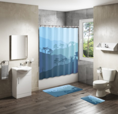 Shower Curtain&Bath Mat Sets-343
