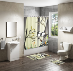 Shower Curtain&Bath Mat Sets-345