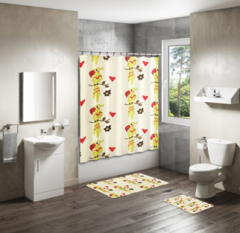 Shower Curtain&Bath Mat Sets-348