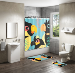 Shower Curtain&Bath Mat Sets-350