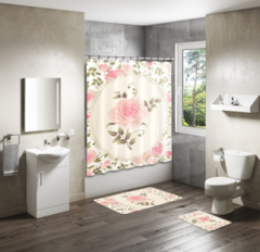 Shower Curtain&Bath Mat Sets-358