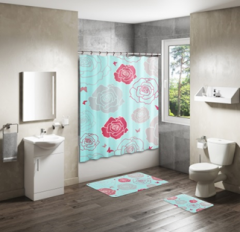 Shower Curtain&Bath Mat Sets-360