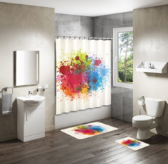 Shower Curtain&Bath Mat Sets-366