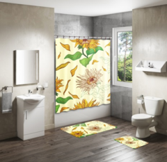 Shower Curtain&Bath Mat Sets-367