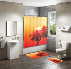 Shower Curtain&Bath Mat Sets-368