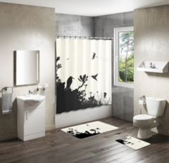 Shower Curtain&Bath Mat Sets-372