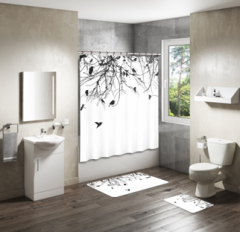 Shower Curtain&Bath Mat Sets-376