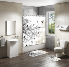 Shower Curtain&Bath Mat Sets-377
