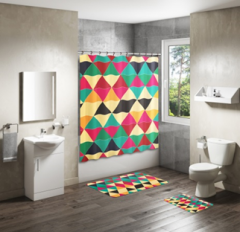 Shower Curtain&Bath Mat Sets-378