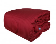 Cannon Stripe Comforter King 6Pcs Set 200T Burgundy