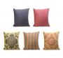 Set of 5 Cushion Cover - 50% Cotton 50% Polyester- 45x45cm (each)-0