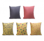 Set of 5 Cushion Cover - 50% Cotton 50% Polyester- 45x45cm (each) -1