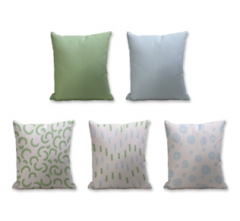 Set of 5 Cushion Cover - 50% Cotton 50% Polyester- 45x45cm (each)-31