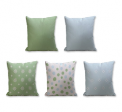 Set of 5 Cushion Cover - 50% Cotton 50% Polyester- 45x45cm (each)-33