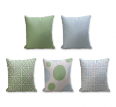 Set of 5 Cushion Cover - 50% Cotton 50% Polyester- 45x45cm (each)-37