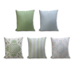 Set of 5 Cushion Cover - 50% Cotton 50% Polyester- 45x45cm (each)-38