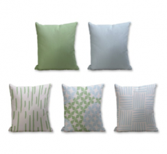 Set of 5 Cushion Cover - 50% Cotton 50% Polyester- 45x45cm (each)-39