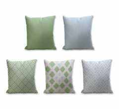 Set of 5 Cushion Cover - 50% Cotton 50% Polyester- 45x45cm (each)-40