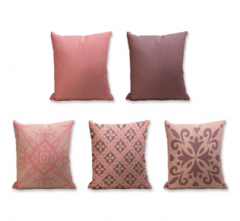 Set of 5 Cushion Cover - 50% Cotton 50% Polyester- 45x45cm (each)-58