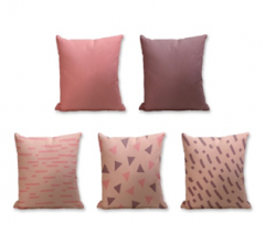 Set of 5 Cushion Cover - 50% Cotton 50% Polyester- 45x45cm (each)-59