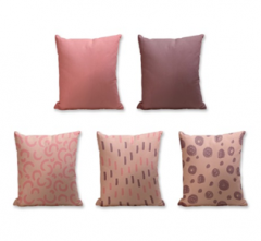 Set of 5 Cushion Cover - 50% Cotton 50% Polyester- 45x45cm (each)-60