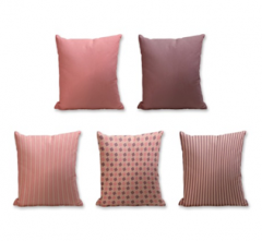 Set of 5 Cushion Cover - 50% Cotton 50% Polyester- 45x45cm (each)-61
