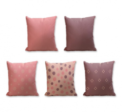 Set of 5 Cushion Cover - 50% Cotton 50% Polyester- 45x45cm (each)-62