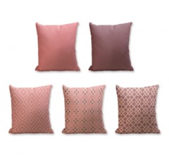 Set of 5 Cushion Cover - 50% Cotton 50% Polyester- 45x45cm (each)-63
