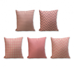 Set of 5 Cushion Cover - 50% Cotton 50% Polyester- 45x45cm (each)-73