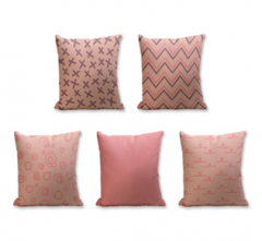 Set of 5 Cushion Cover - 50% Cotton 50% Polyester- 45x45cm (each)-74