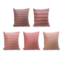 Set of 5 Cushion Cover - 50% Cotton 50% Polyester- 45x45cm (each)-75