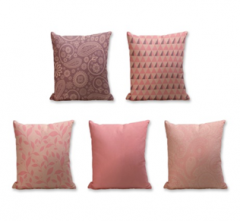 Set of 5 Cushion Cover - 50% Cotton 50% Polyester- 45x45cm (each)-76