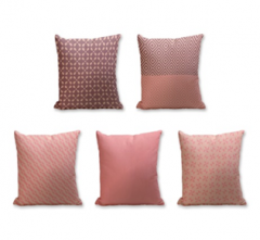 Set of 5 Cushion Cover - 50% Cotton 50% Polyester- 45x45cm (each)-79