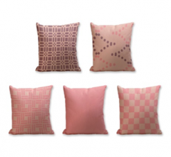 Set of 5 Cushion Cover - 50% Cotton 50% Polyester- 45x45cm (each)-80