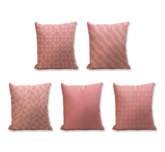 Set of 5 Cushion Cover - 50% Cotton 50% Polyester- 45x45cm (each)-84
