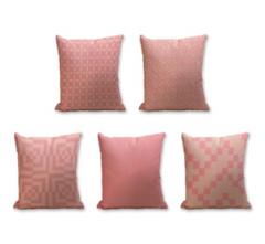 Set of 5 Cushion Cover - 50% Cotton 50% Polyester- 45x45cm (each)-85