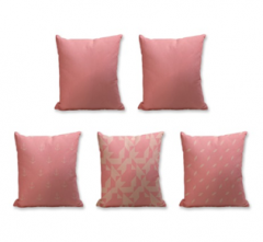 Set of 5 Cushion Cover - 50% Cotton 50% Polyester- 45x45cm (each)-86