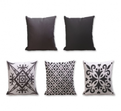 Set of 5 Cushion Cover - 50% Cotton 50% Polyester- 45x45cm (each)-87