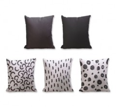 Set of 5 Cushion Cover - 50% Cotton 50% Polyester- 45x45cm (each)-89