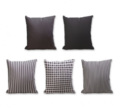 Set of 5 Cushion Cover - 50% Cotton 50% Polyester- 45x45cm (each)-90