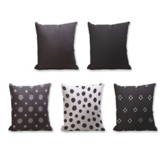 Set of 5 Cushion Cover - 50% Cotton 50% Polyester- 45x45cm (each)-91