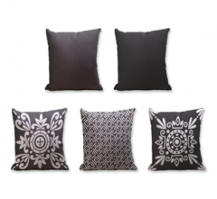 Set of 5 Cushion Cover - 50% Cotton 50% Polyester- 45x45cm (each)-93