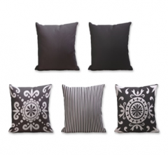 Set of 5 Cushion Cover - 50% Cotton 50% Polyester- 45x45cm (each)-94