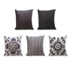 Set of 5 Cushion Cover - 50% Cotton 50% Polyester- 45x45cm (each)-96