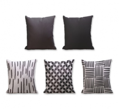 Set of 5 Cushion Cover - 50% Cotton 50% Polyester- 45x45cm (each)-97