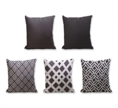 Set of 5 Cushion Cover - 50% Cotton 50% Polyester- 45x45cm (each)-98