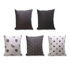 Set of 5 Cushion Cover - 50% Cotton 50% Polyester- 45x45cm (each)-99